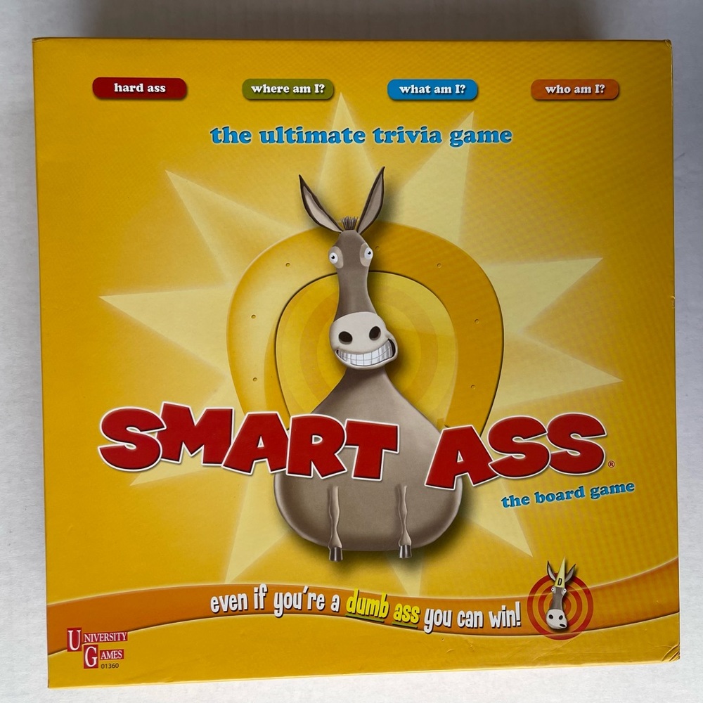 Smart Ass The Board Game by University Games The Ultimate Trivia Game